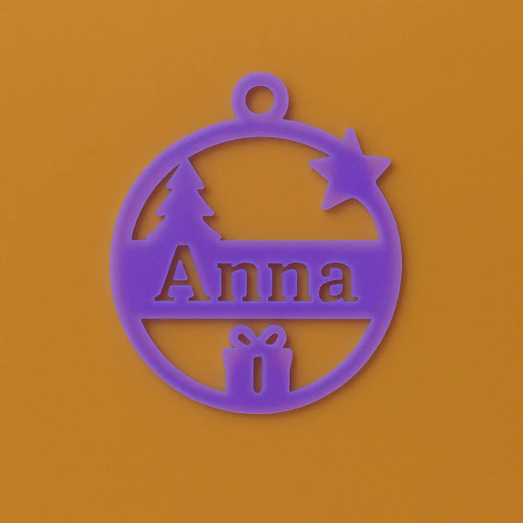 Personalisierter Weihnachtsanhänger – mit deinem Wunschnamen – Bild 4