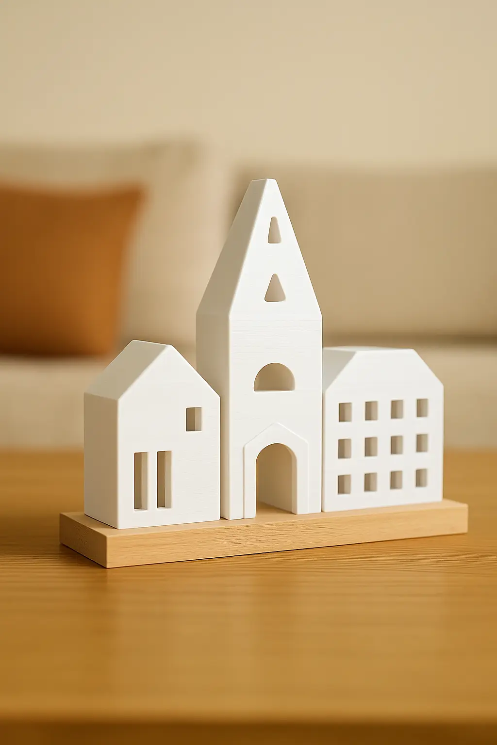 Skandinavisches Häuserset – Holz & 3D-Druck – Warmes Deko-Design – Bild 5