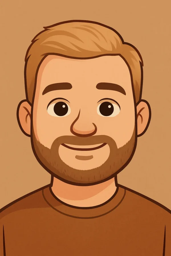 Illustriertes Porträt von Sascha bei Printholz