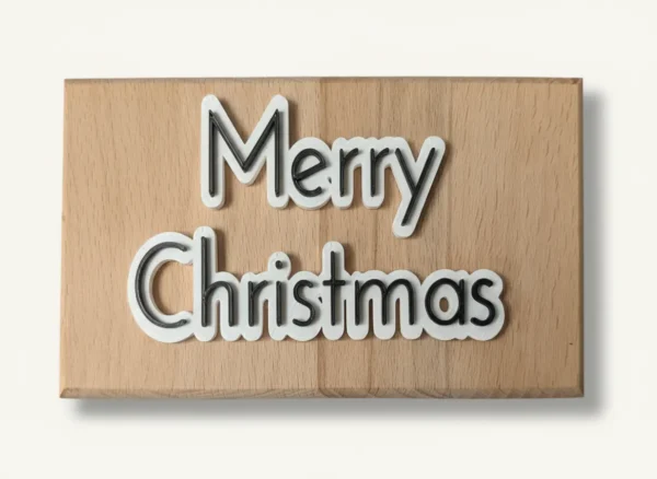 moderner weihnachtsaufsteller