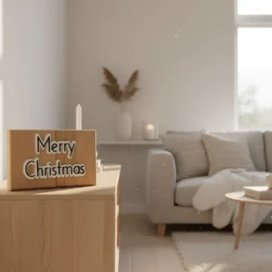 moderner weihnachtsaufsteller Szene