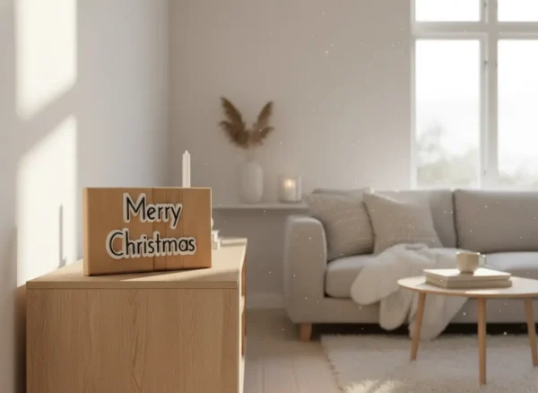 moderner weihnachtsaufsteller Szene