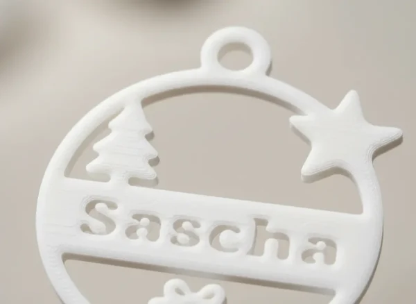 personalisierte weihnachtskugel Detail